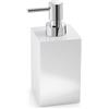 GEDY G-Bangkok Dosasapone Bagno Bianco, Misure e Peso: 17,3X7,3X8,4 CM & 0,365 kg, capacità 250 ml, Dispenser Sapone Bagno in Resina e Sabbia, Design R&S Gedy, 2 Anni di Garanzia
