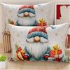 PETTI Artigiani Italiani - Coppia di Federe Cuscino 50x80 cm in Microfibra, Federe Natalizie, Cuscini Arredo di Natale Camera da Letto, Divano, Salotto, Set 2 Fodere Copricuscino, Federa Xmas 14