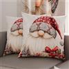 PETTI Artigiani Italiani - Coppia di Federe Cuscino 60x60 cm in Microfibra, Federe Natalizie, Cuscini Arredo di Natale Camera da Letto, Divano, Salotto, Set 2 Fodere Copricuscino, Federa Xmas 13