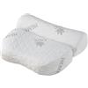 Lifenaxx Cuscino cervicale in canapa LX-053 - Cuscino ergonomico in memory foam con fodera rimovibile e lavabile - Supporto naturale per il collo, traspirante e confortevole