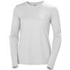 Helly Hansen Donna W HH Tech Crew LS 2.0, Grigio Nebbia, XS