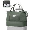 WEPLAN Borsone da Viaggio Donna Bagaglio a Mano 40x30x20 Ryanair Wizzair Borsa da Viaggio Donna Uomo Borsone Palestra con Scomparto per le Scarpe Travel Bag Borsa Sportiva Weekend,A24-Blu Pavone