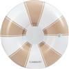 Flamingueo Gonfiabile Gigante - Per Spiaggia e Piscina - Con Portabevande - Forma Ciambella - Design Bicolore - PVC Resistente - Doppia Valvola - Beige e Bianco