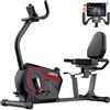 JOROTO JH30 Cyclette Orizzontale da Casa, Cyclette con Schienale Magnetica Bluetooth, Recumbent Ergometro per Anziani con Capacità 136KG, Display LCD, Sedile Regolabile per Allenamento Cardio