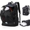 WEPLAN Zaino Moto Uomo Donna Impermeabile Zaino Portacasco Zaini per Casco Borsa Porta Casco Moto Zainetto Sportivo Zaini da Viaggio,Black