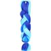 Aomig Allungato Intrecciare, Bicolore Parrucca Treccine Jumbo Estensioni dei Capelli Resistenti ai Calore, Parrucca Rasta per Crochet Twist Intrecciare i Capelli Africane Extension, Celeste+Blu Royal