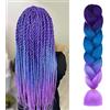 Aomig Allungato Intrecciare, Dreadlock Parrucca, Ombre Jumbo Trecce Jumbo Estensioni dei Capelli Resistenti ai Calore, Parrucca Rasta per Crochet Twist Intrecciare i Capelli Africane Extension