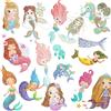 ACWOO Tatuaggi Temporanei per Bambini, 70 Stili Glitter Sirena Tatuaggio Bambina, Impermeabile Sirena Adesivi Tatuaggio Set per Bambini Adulti Festa Compleann Decorazione Regalini