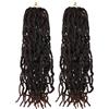 Aomig Treccine Extension Capelli, 2 Pz Crochet Hair Extension, 18 Pollice Twist Capelli Crochet Braids Hair da Donna, Passion Twist Extension Treccine Africane, Sintetica Rasta Capelli(Marrone Scuro)