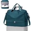 WEPLAN Borsone da Viaggio Donna Bagaglio a Mano 40x30x20 Ryanair Wizzair Borsa da Viaggio Donna Uomo Borsone Palestra con Scomparto per le Scarpe Travel Bag Borsa Sportiva Weekend,C04-Blu Pavone