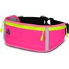 ONEFLOW Active Pro - Cintura da corsa per Realme 14 Pro Plus 5G con 3 scomparti, traspirante, per sport, per jogging, cellulare, marsupio impermeabile, per corsa, colore: Rosa caldo