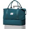 WEPLAN Borsone da Viaggio Donna Bagaglio a Mano 40x30x20 Ryanair Wizzair Borsa da Viaggio Donna Uomo Borsone Palestra con Scomparto per le Scarpe Travel Bag Borsa Sportiva Weekend,A04-Blu Pavone