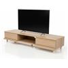 Iris Ohyama, Mobile TV, Supporto TV per schermi fino a 65 pollici, Ripiani 4, Uscita cavo, Contemporaneo, Camera da letto, Soggiorno, TV Cabinet, BAB-150A, Marrone chiaro