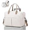 WEPLAN Borsone da Viaggio Donna Bagaglio a Mano Easyjet 45x36x20 Borsa da Viaggio Donna Uomo Borsone Palestra con Spazio Espandibile Travel Bag Borsa Sportiva Cabina Weekend,D01-Beige Marrone