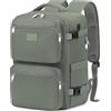 LYNXCHER Zaino da Viaggio Easyjet 45x36x20 Bagaglio a Mano Aereo 30L Borsa da Cabina per Uomo e Donna per Laptop da 15.6 Pollici Verde Chiaro