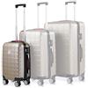 Monzana Valigia Rigida Trolley M Lucchetto di Sicurezza TSA Ruote Gommate Girevoli Champagne
