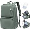 BJLFS Zaino da Viaggio con Sottovuoto Ryanair 40x30x20 Wizzair Bagaglio a mano 40x20x25 Ryanair con Pompa Borse da Cabina per Easyjet 45x36x20 con compressione sottovuoto,Zaino Casual per Laptop