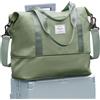 SEAFEW Borsone da Viaggio,Bagaglio a Mano 40x20x25 Ryanair Borsa da Viaggio Espandibile,Borsa da Cabina Ryanair 40x30x20 Borsa Sportiva Borsone da Palestra Borsa da Weekend,A9-Grigio Verde