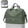 WEPLAN Borsone da Viaggio Donna Bagaglio a Mano 40x30x20 Ryanair Wizzair Borsa da Viaggio Donna Uomo Borsone Palestra con Scomparto per le Scarpe Travel Bag Borsa Sportiva Weekend,C03-Verde Militare