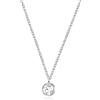day berlin day.berlin collana Stone da donna color argento, 45+5cm regolabile con piccolo ciondolo in zirconia 6mm, catena sottile in acciaio inox 316L, senza nichel e resistente all'acqua