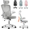 JUPPLIES Sedia da Ufficio Ergonomica Reclinabile con Braccioli e Poggiatesta Regolabili | Sedia da Scrivania con Supporto Lombare e Rete Traspirante | Poltrona da Ufficio