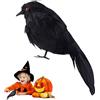 Generico Corvo Nero Scaccia Piccioni - Corvo Finto in Realistica | Decorazione Spaventapasseri per Giardino E Balcone | Ornamentali per Feste, Artigianato Natalizio, Halloween E Luci di Zucc