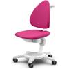Moll Maximo, sedia girevole per bambini con crescita, regolabile in 3 dimensioni, telaio bianco, imbottitura (Magenta)