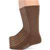 Jefferies Socks Men's Military Uniform All Season Rib Top Crew Boot Socks 6 Pack, coyote brown, 10-13/Shoe: 9-12