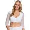 SUSA Dirndlbluse 5574 - Camicia a Maniche 3/4, Bianco, 52