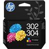 HP Cartuccia HP differenti colori B7RT6AE 302 / 304 100 Pagine Cartuccia di inchiostro in tricromia originale HP 302/304