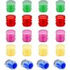 Tyinerc Copricerchi per valvole fosforescenti | Set di 20 fluorescenti per ruote di auto, tappi per valvole impermeabili, per auto, moto, competizione, mountain bike