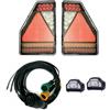 MelTruck kit 2 fanali LED, cavo 7m/5m, 2 luci targa | CANBUS, 13 poli, baionetta 5 pin, 12V-15V, E9 - per rimorchi, roulotte, camper, camion
