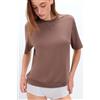 Intimissimi Maglia Manica Corta In Modal E Cotone Sporty & Chic Marrone