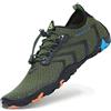 SAGUARO Scarpe da Scoglio Donna Uomo Scarpette da Mare Bagno Spiaggia Surf Yoga Water Shoes per Nuoto Piscina Spiaggia Canottaggio Vela Aqua Fiume Mare, Verde, 38 EU