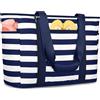 KTUEOV Borsa Mare Donna Grande, Borsa Spiaggia XXL Famiglia 45L Impermeabile Borse Mare con Cerniera Pieghevole Leggera Borse Beach Tote Bag per Spiaggia,Viaggio,Vacanza