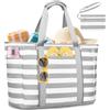 KTUEOV Borsa Mare Donna Grande, Borsa Spiaggia XXL Famiglia 45L Impermeabile Borse Mare con Cerniera Pieghevole Leggera Borse Beach Tote Bag per Spiaggia,Viaggio,Vacanza