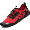 SAGUARO Scarpe da Scoglio Uomo Scarpette da Scoglio Donna Scarpe Mare Antiscivolo Scarpette Mare Scarpe Acqua Asciugatura Rapida Scarpe per Spiaggia Immersione Surf Rosso Chiaro Gr.40 EU