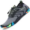 SAGUARO Scarpe da Scoglio Uomo Scarpette da Scoglio Donna Scarpe Mare Antiscivolo Scarpette Mare Scarpe Acqua Asciugatura Rapida Scarpe per Spiaggia Immersione Surf St.1 Grigio Gr.40 EU