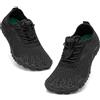SAGUARO Scarpe da Scoglio Barefoot Bambini, Scarpette Mare Antiscivolo ad Asciugatura Rapida con Punta Larga e Chiusura Rapida per Spiaggia Piscina Fiume, Bambino e Bambina Nero, Gr.29