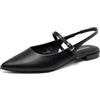 DREAM PAIRS Ballerine Mary Jane Slingback Donna,Size 39,Nero