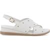 Melluso Sandalo in Pelle Beige Crema Basso Comodo 055086 41