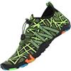 SAGUARO Scarpe da Scoglio Uomo Scarpette da Scoglio Donna Scarpe Mare Antiscivolo Scarpette Mare Scarpe Acqua Asciugatura Rapida Scarpe per Spiaggia Immersione Surf Nero Verde Gr.35 EU