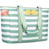 KTUEOV Borsa Mare Donna Grande, Borsa Spiaggia XXL Famiglia 45L Impermeabile Borse Mare con Cerniera Pieghevole Leggera Borse Beach Tote Bag per Spiaggia,Viaggio,Vacanza