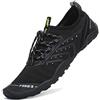 SAGUARO Scarpe da Scoglio Donna Uomo Scarpette da Mare Bagno Spiaggia Surf Yoga Water Shoes per Nuoto Piscina Spiaggia Canottaggio Vela Aqua Fiume Mare, Puro Nero, 39 EU