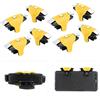 BONKZEBU Pulsante di Attivazione del Telefono Controller Pulsante di Fuoco Antigraffio, Pulsanti di Giochi in Metallo F1 Gamepad per PUBG, 8 Pezzi Giallo/Rosso/ 2,0x1,2x0,4 Pollici per gli (Giallo)