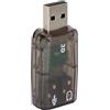 BONKZEBU Adattatore Esterno con Canale Virtuale 5.1, Scheda Stereo Alimentata Tramite USB per PC, Goditi la Riproduzione di Alta qualità