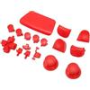 BONKZEBU Pulsanti Sostitutivi per Controller Qualità Premium Impugnatura Comoda 16 Pezzi per Personalizzazione del Gamepad (Rosso)
