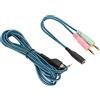 BONKZEBU Pro Cavo per Cuffie da Gioco di qualità Cristallina Elegante Interruttore Mute Cavo di Ricambio per Cuffie con Filo Intrecciato per Stereo 3D Senza Perdita, Compatibile con 5, 7 Blu