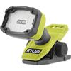 RYOBI RLC4-0 Lampada con Pinza a Batteria 4V USB Lithium, 3 Intensità: 1000/300/100 Lumen, Testa Orientabile, Compatibile con Sistema LINK, Batteria Non Inclusa