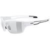 Uvex sportstyle 806 V, occhiali outdoor unisex, fotocromatico, privo di appannamenti, white/smoke, one size
